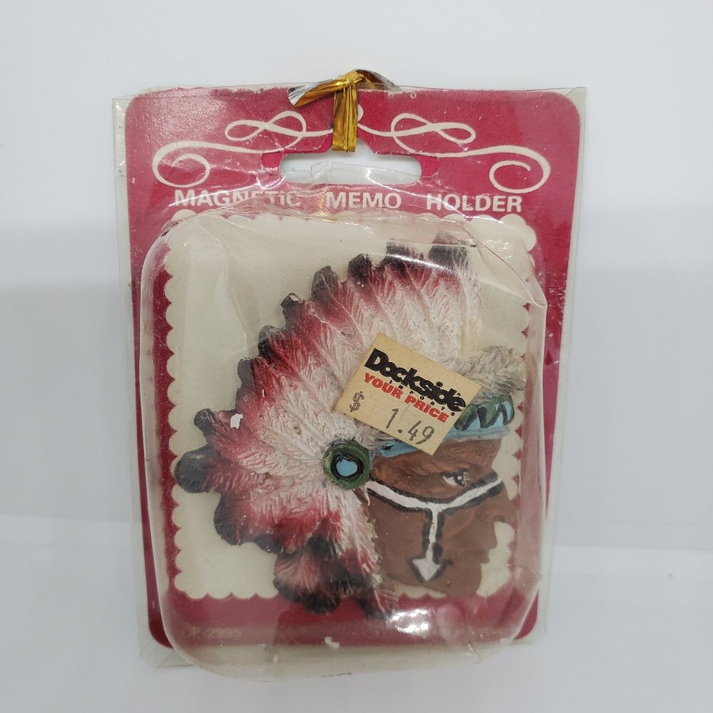 Magnetic Indian Fridge Magnet NIP Vintage